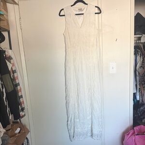 Lucky Brand Medium White Lace Maxi Dress